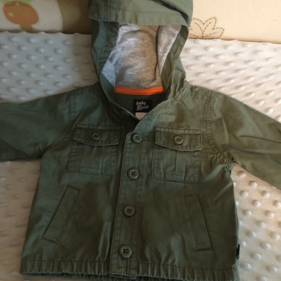 Oshgosh lightweight olive green button up jacket size 6 months - Picture 2 of 4